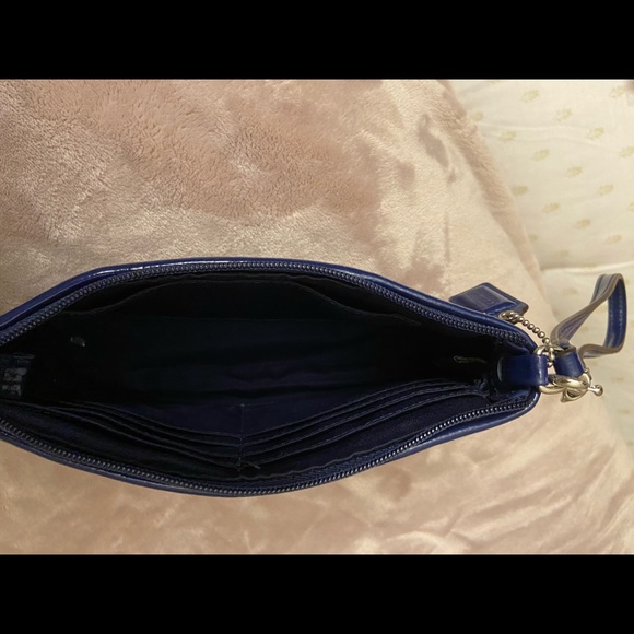 Blue, Purple and White Coach Wristlet - Picture 3 of 3